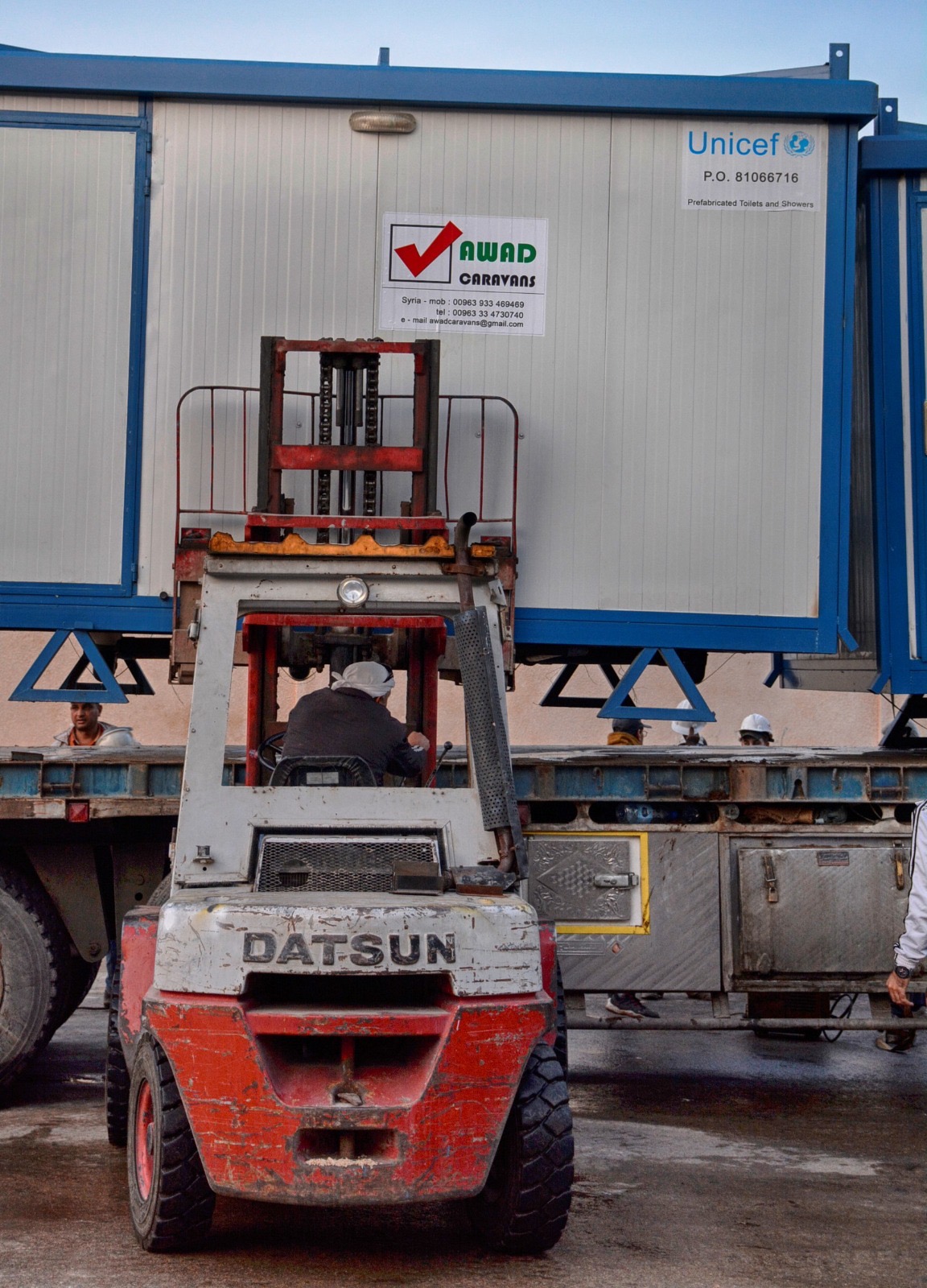 Loading a UNICEF-commissioned unit